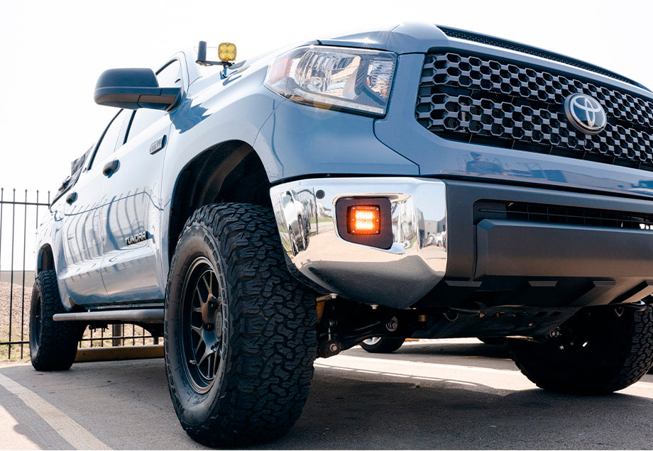 Cali Raised Led Fog Light Pod Replacements Brackets Kit For Tundra (2014-2021)