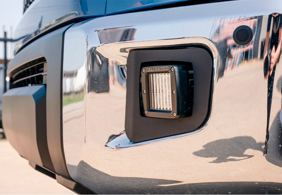 Cali Raised Led Fog Light Pod Replacements Brackets Kit For Tundra (2014-2021)