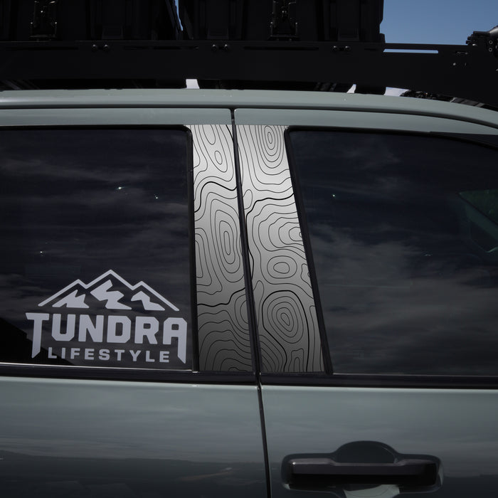 Vinyl Garage B Pillar Topo Decal For Tundra (2022-Current)