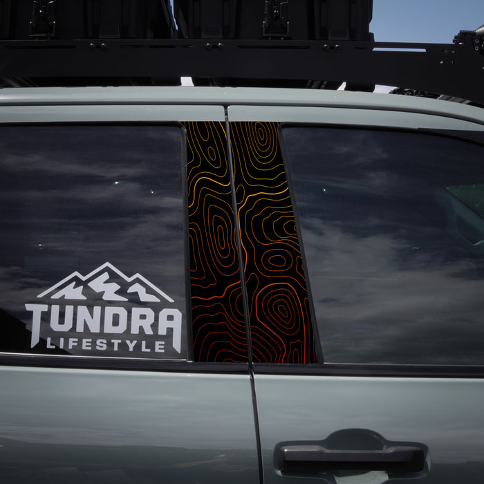 Vinyl Garage B Pillar Topo Decal For Tundra (2022-Current)