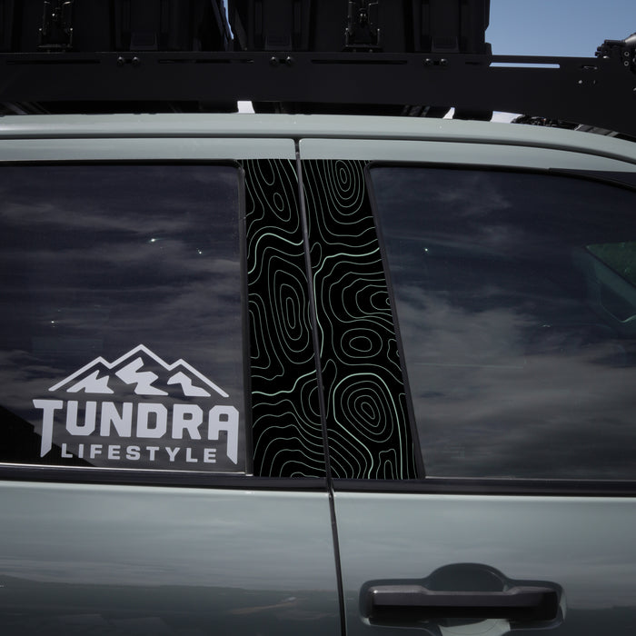 Vinyl Garage B Pillar Topo Decal For Tundra (2022-Current)