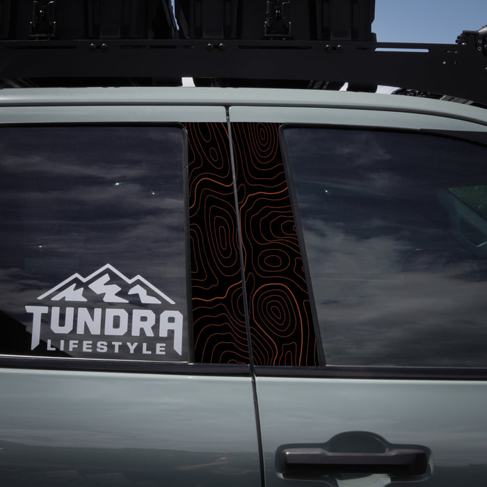 Vinyl Garage B Pillar Topo Decal For Tundra (2022-Current)