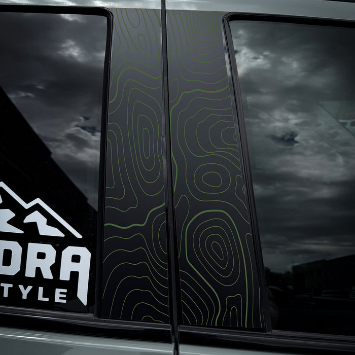 Vinyl Garage B Pillar Topo Decal For Tundra (2022-Current)