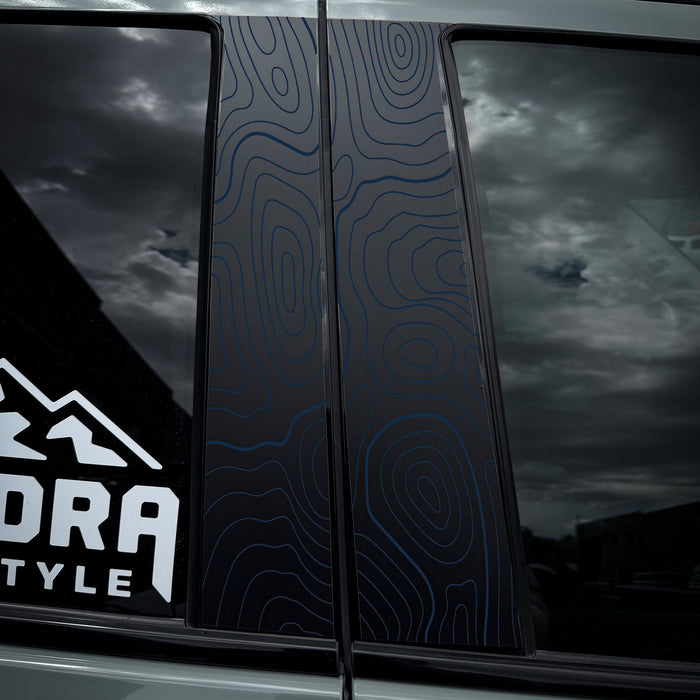 Vinyl Garage B Pillar Topo Decal For Tundra (2022-Current)
