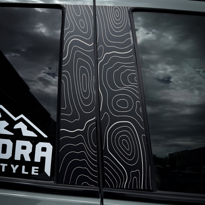 Vinyl Garage B Pillar Topo Decal For Tundra (2022-Current)