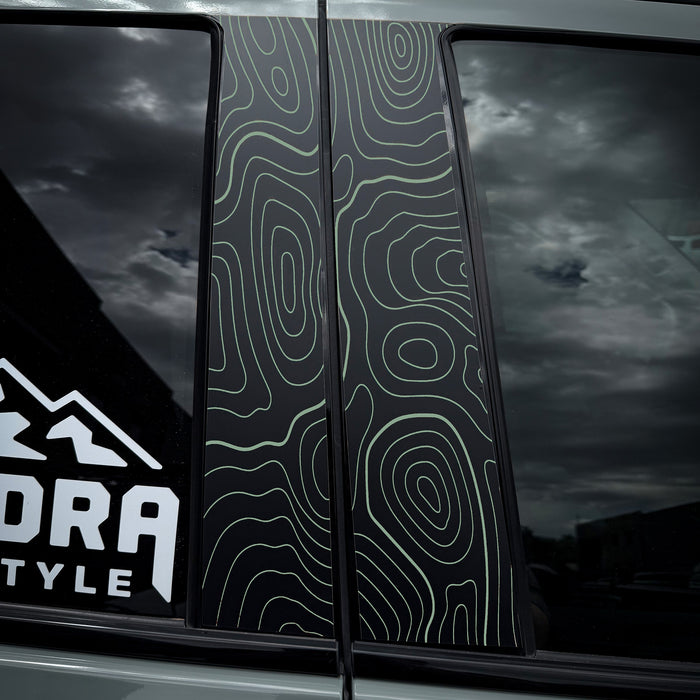 Vinyl Garage B Pillar Topo Decal For Tundra (2022-Current)