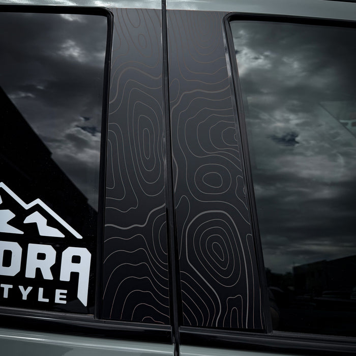 Vinyl Garage B Pillar Topo Decal For Tundra (2022-Current)