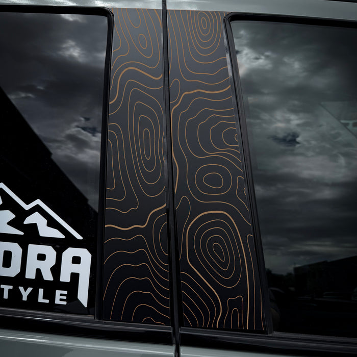 Vinyl Garage B Pillar Topo Decal For Tundra (2022-Current)