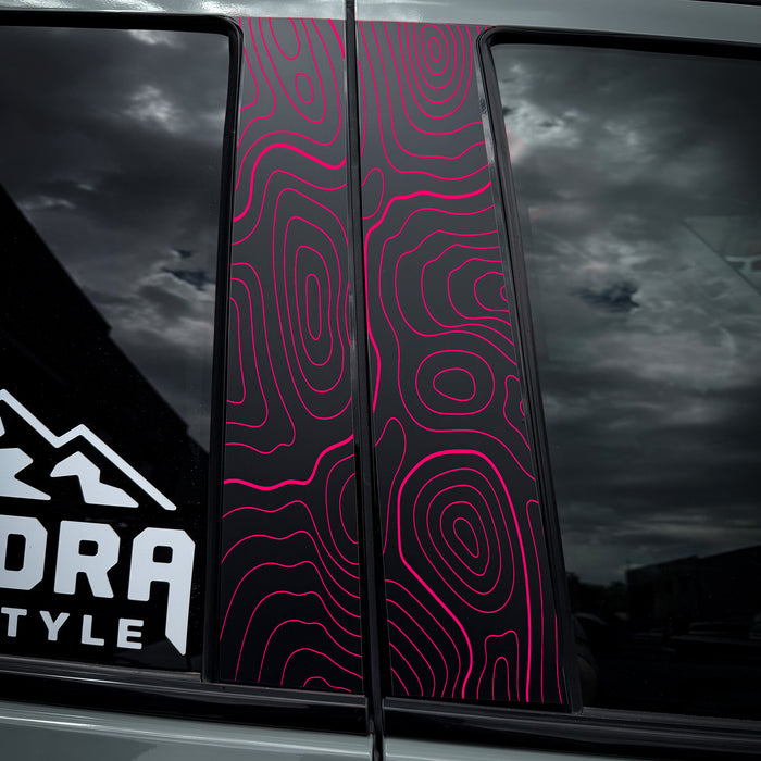 Vinyl Garage B Pillar Topo Decal For Tundra (2022-Current)