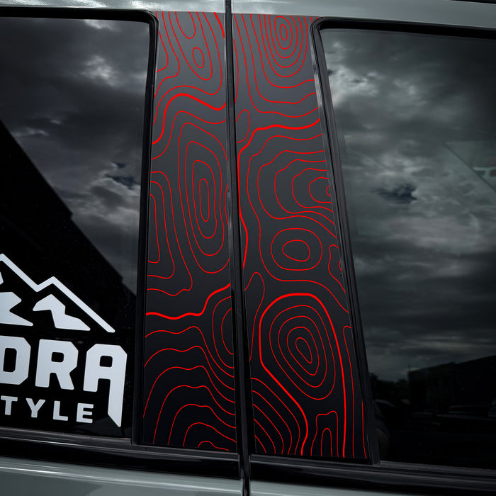 Vinyl Garage B Pillar Topo Decal For Tundra (2022-Current)