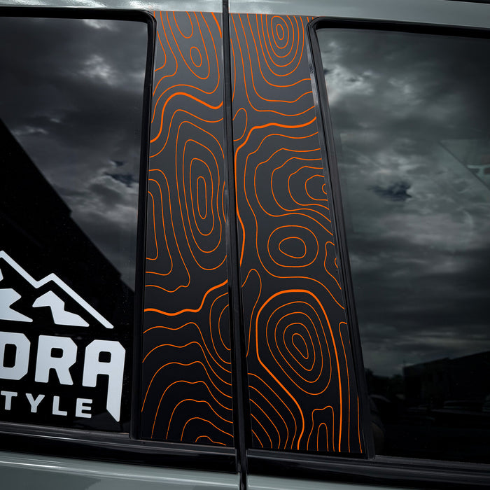 Vinyl Garage B Pillar Topo Decal For Tundra (2022-Current)