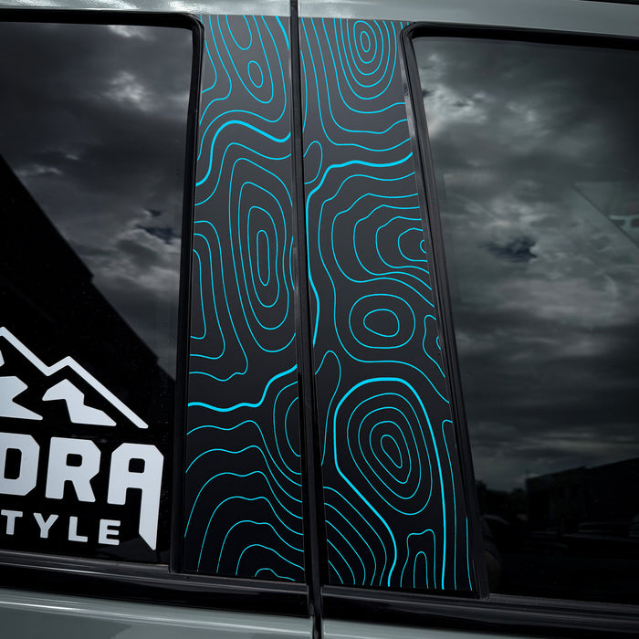 Vinyl Garage B Pillar Topo Decal For Tundra (2022-Current)