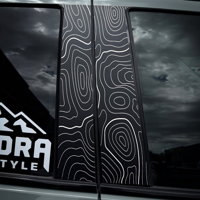 Vinyl Garage B Pillar Topo Decal For Tundra (2022-Current)