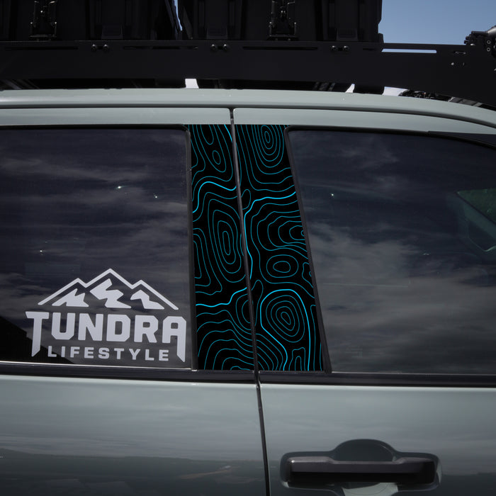 Vinyl Garage B Pillar Topo Decal For Tundra (2022-Current)
