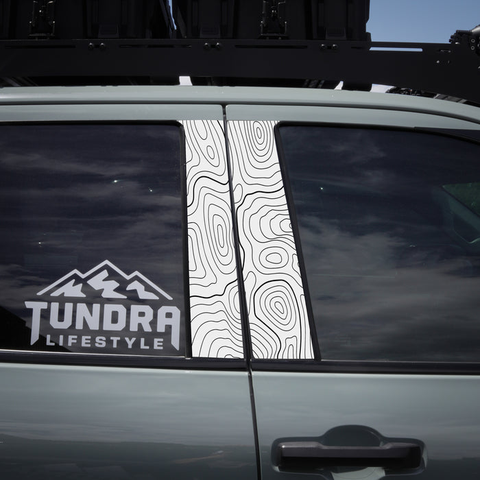 Vinyl Garage B Pillar Topo Decal For Tundra (2022-Current)