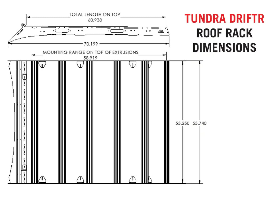Backwoods DRIFTR Roof Rack For Tundra (2022-Current)