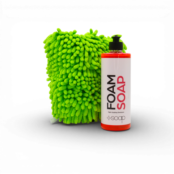 Plus Soap Car Wash Shampoo & Wash Mitt Combo
