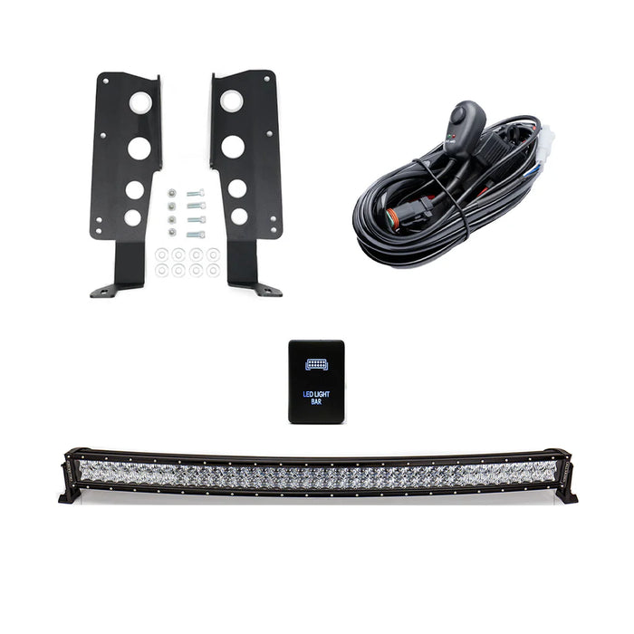 Cali Raised 42" Hidden Grille Curved LED Light Bar Brackets Kit for Tundra (2014-2021)