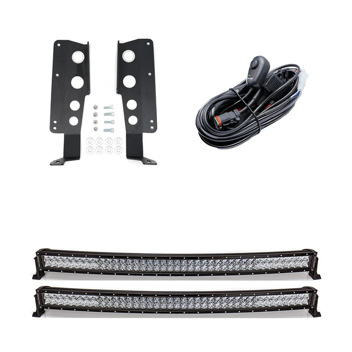 Cali Raised 42" Hidden Grille Curved LED Light Bar Brackets Kit for Tundra (2014-2021)