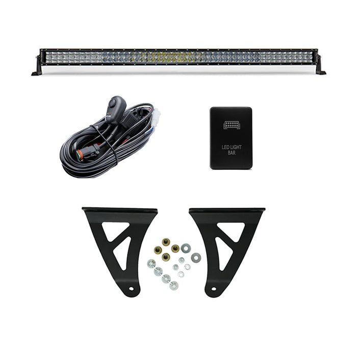 Cali Raised 52" Curved LED Light Bar Roof Brackets Kit for Tundra (2007-2021)