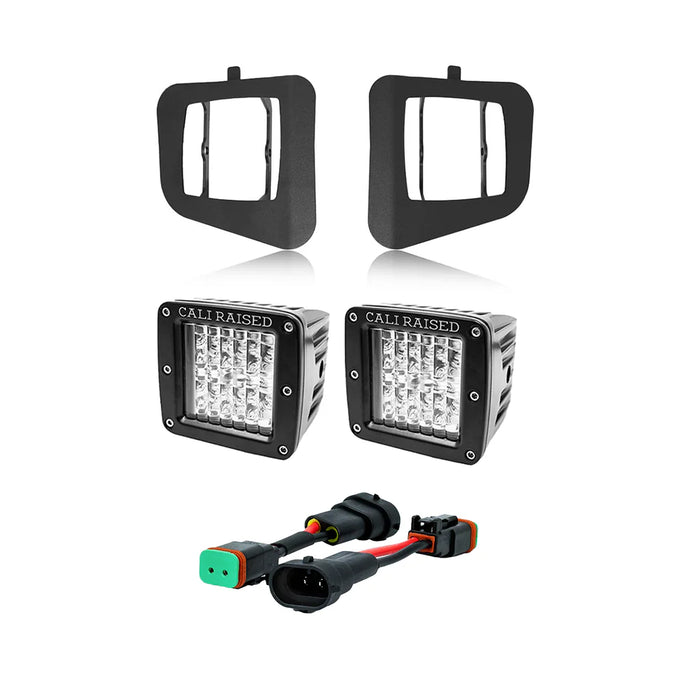 Cali Raised Led Fog Light Pod Replacements Brackets Kit for Tundra (2014-2021)