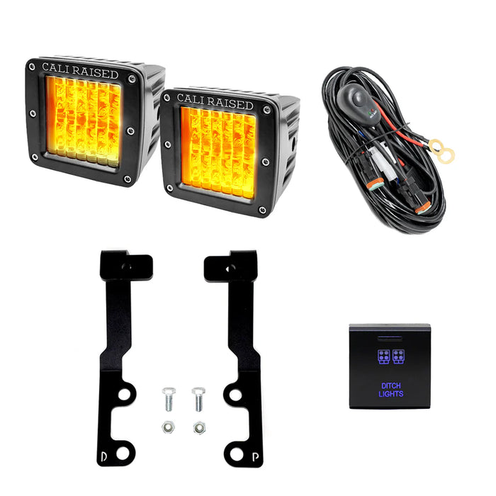Cali Raised Low Profile Ditch Light Brackets Kit for Tundra (2022-Current)