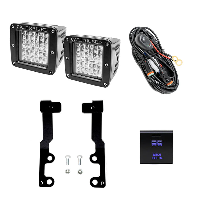 Cali Raised Low Profile Ditch Light Brackets Kit for Tundra (2022-Current)