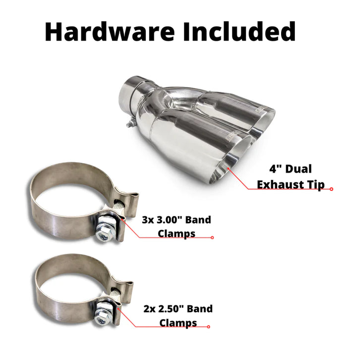 Carven Exhaust Clamp-Back Exhaust System 4" Dual Tip For Tundra (2022-Current)