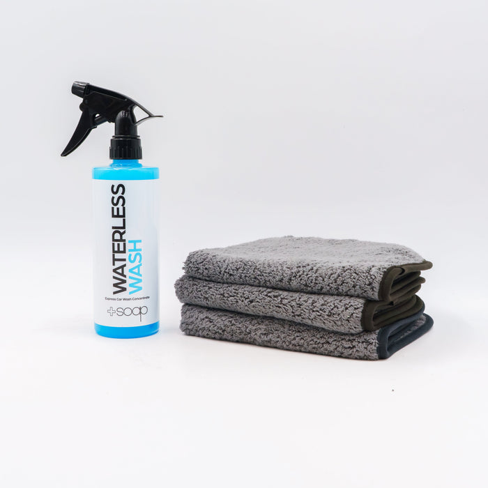 Plus Soap Waterless Wash & Microfiber Towel Combo