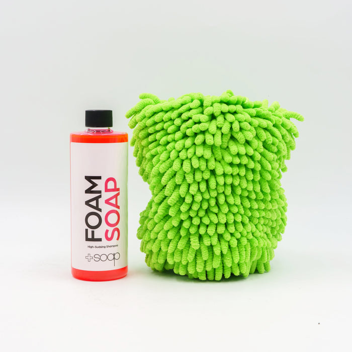 Plus Soap Car Wash Shampoo & Wash Mitt Combo