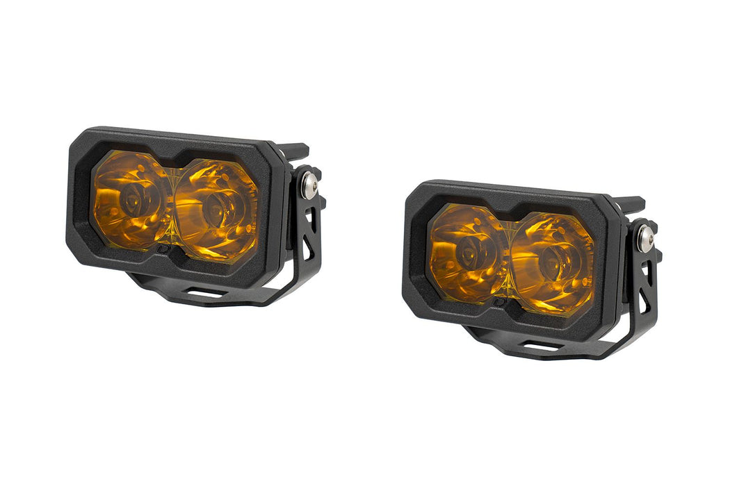 Diode Dynamics C2 2.0 SAE Yellow Pro LED Pod (pair)