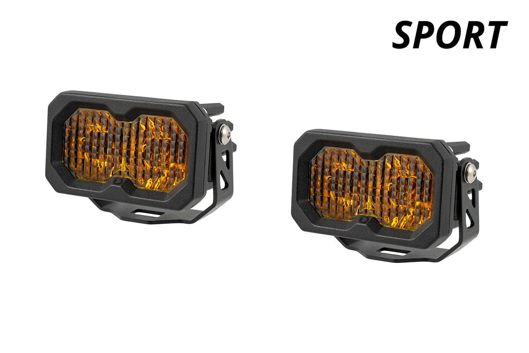 Diode Dynamics C2 2.0 SAE Yellow Sport LED Pod (pair)