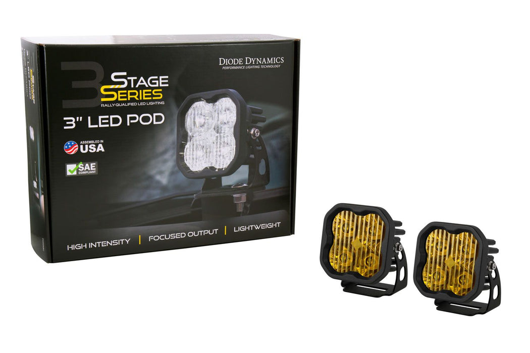 Diode Dynamics SS3 Yellow Sport LED Pod (Pair)