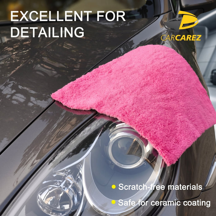 WASH&WHIPS Edgeless Microfiber Coral Fleece with Ultrasonic Edge 3 Pack