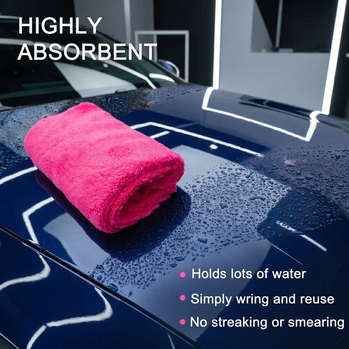 WASH&WHIPS Edgeless Microfiber Coral Fleece with Ultrasonic Edge 3 Pack