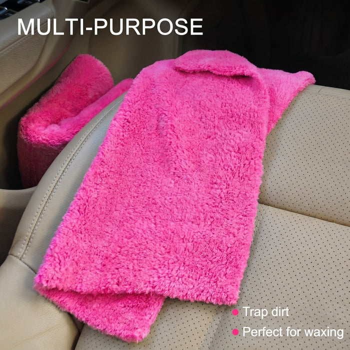 WASH&WHIPS Edgeless Microfiber Coral Fleece with Ultrasonic Edge 3 Pack