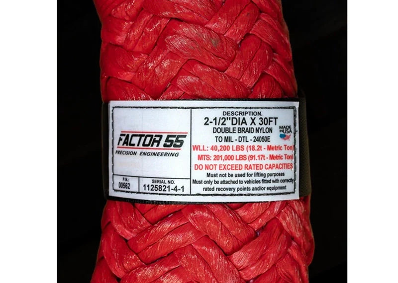 Factor 55 Extreme Duty Kinetic Energy Rope 2.5" X 30'