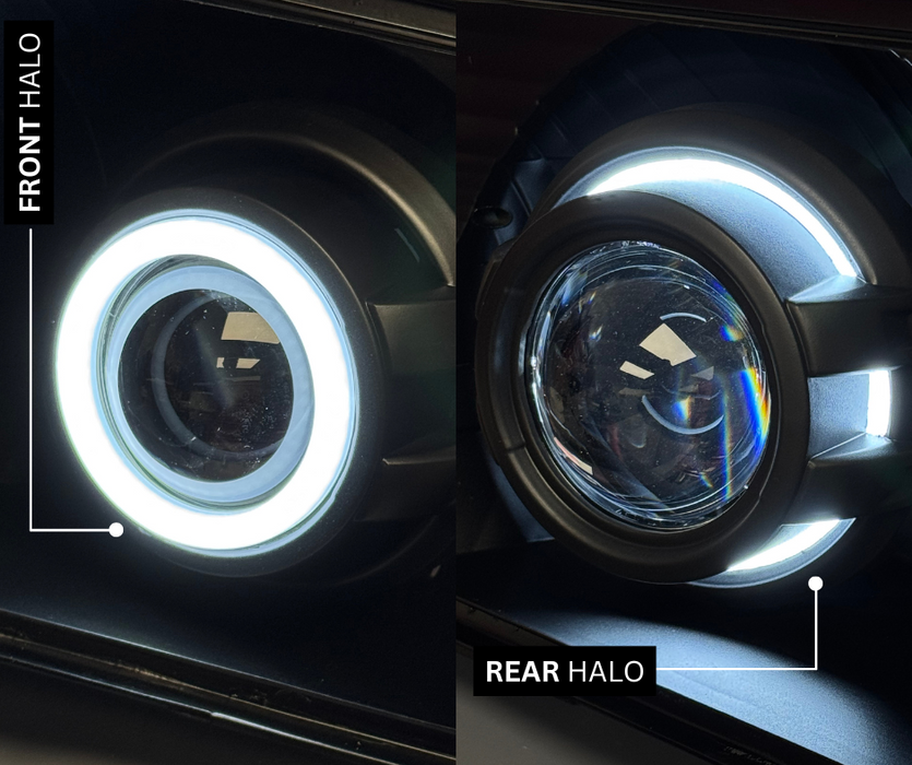SRQ Fab LED Retrofit Headlights - Colorchange Halos For Tundra (2005-2006)