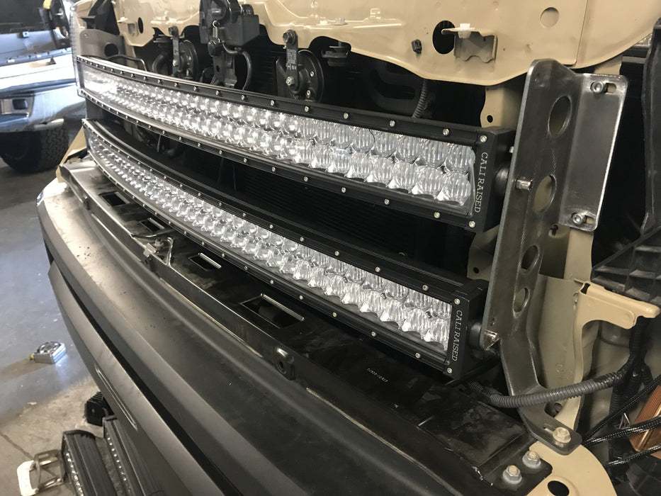 Cali Raised 42" Hidden Grille Curved LED Light Bar Mounting Brackets For Tundra (2014-2021)