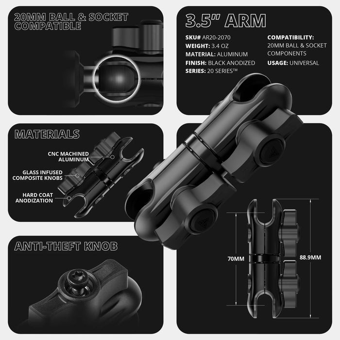 Tackform LINK™ Vent Mount Bracket With Magnetic Phone Holder for Tundra (2014-2021)
