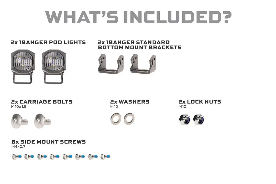 Morimoto 1 Banger LED Pods: HXB Flood Beam