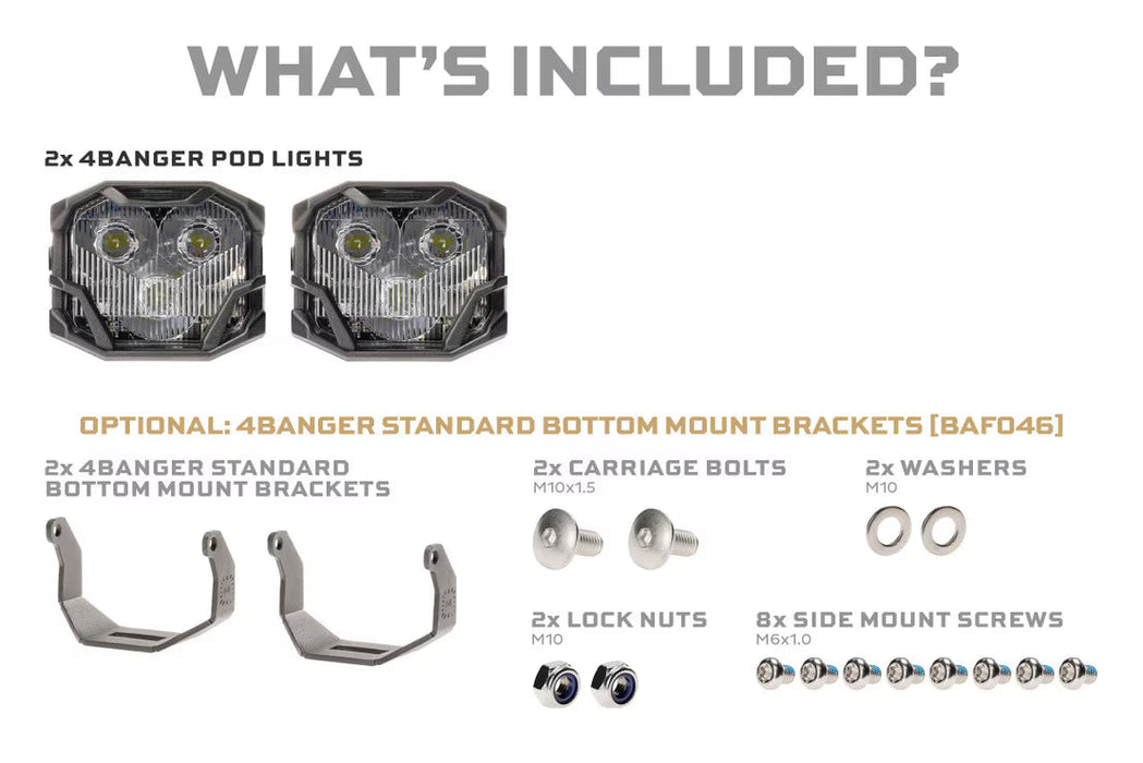 Morimoto 4 Banger LED Pods: NCS Spot Beam