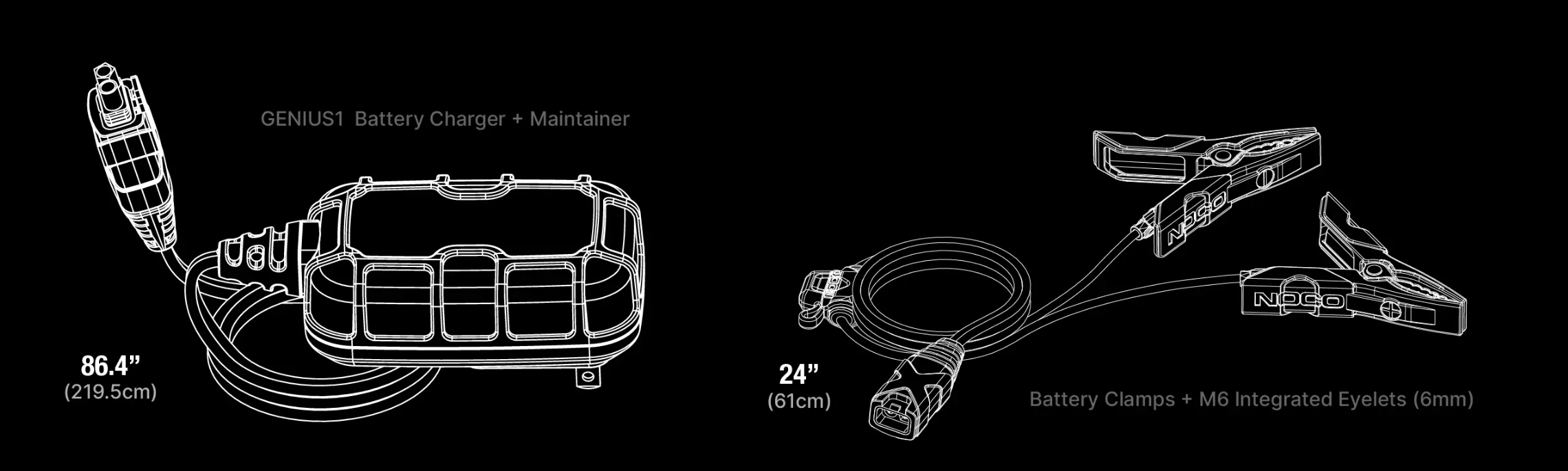 Noco GENIUS1 6V/12V 1A Smart Battery Charger