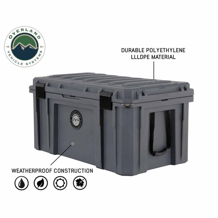 Overland Vehicle Systems D.B.S. Dark Grey 169 QT Dry Box W/Wheels, Drain & Bottle Opener