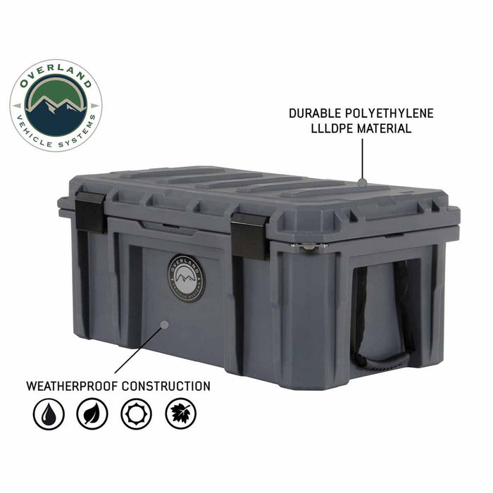 Overland Vehicle Systems D.B.S. Dark Grey 95 QT Dry Box W/Drain & Bottle Opener