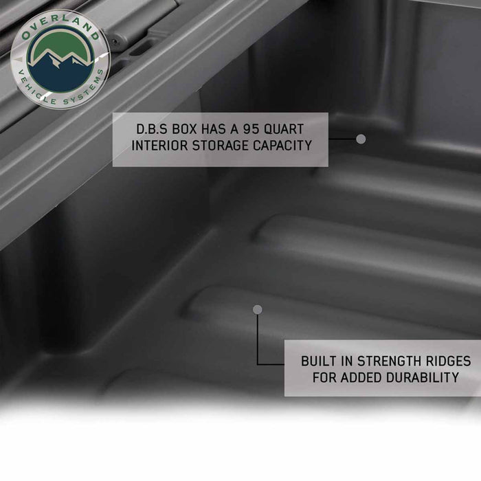 Overland Vehicle Systems D.B.S. Dark Grey 95 QT Dry Box W/Drain & Bottle Opener