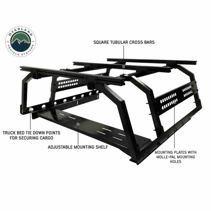 Overland Vehicle Systems Discovery Rack Full Size Truck Short Bed Application