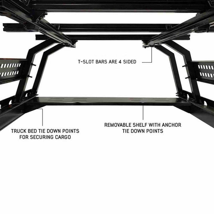 Overland Vehicle Systems Discovery Rack Full Size Truck Short Bed Application