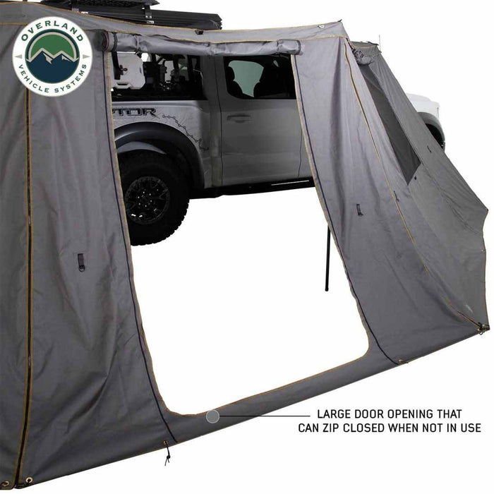 Overland Vehicle Systems HD Nomadic 270 Degree Awning Wall 1 W/Door & Window