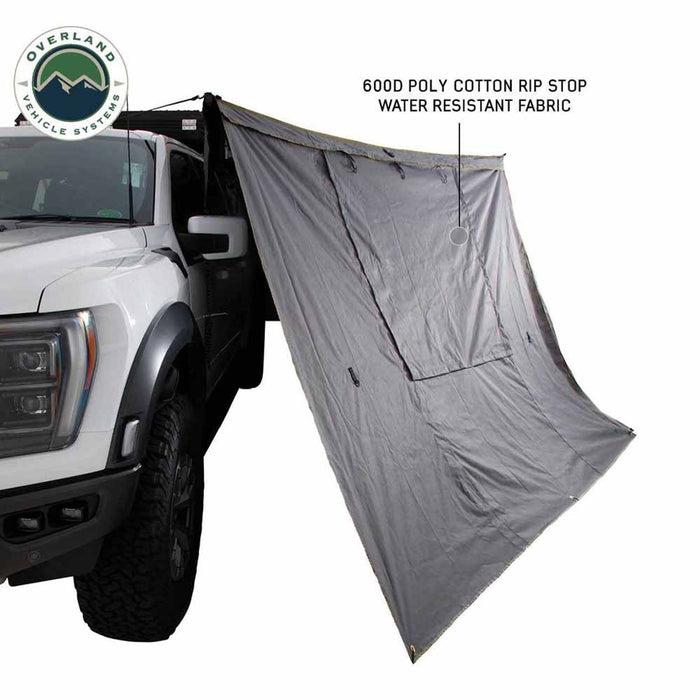 Overland Vehicle Systems HD Nomadic 270 Degree Awning Wall 1 with Door & Window